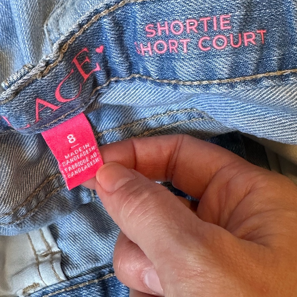 Place Light Blue Denim Shorts - Picture 3 of 4